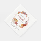 リトルカンプキンボホ男女兼用ベビーシャワー スタンダードランチョンナプキン (角)