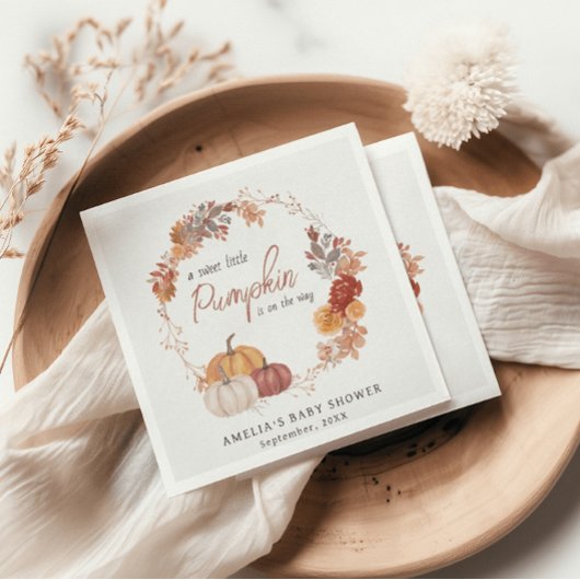 リトルカンプキンボホ男女兼用ベビーシャワー スタンダードランチョンナプキン