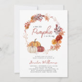 リトルカンプキンボホ男女兼用ベビーシャワー 招待状 (正面)