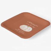 リトルカンプキンボホ秋ベビーシャワー ペーパープレート (傾斜あり)