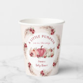 リトルカンプキンマルサラクリーム秋ボホベイビーシャワー 紙コップ (裏面)
