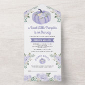 リトルカンプキンラベンダーバラベビーシャワー オールインワン招待状 (内側)
