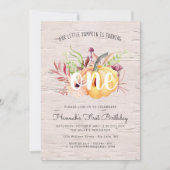 リトルカンプキン秋の誕生日パーティーの招待 招待状 (正面)