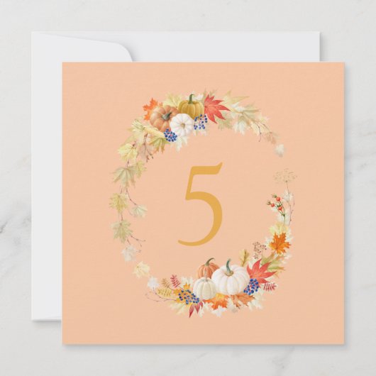 リトルカンプキン秋の誕生日パーティーの招待 招待状 (裏面)