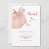 リトルカンプキン秋ガールベビーサンキューカード サンキューカード (正面)