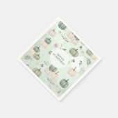 リトルカンプキン秋グリーン誕生日 スタンダードカクテルナプキン (角)