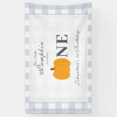 リトルカンプキン秋パステルブルーファースト誕生日 横断幕 (縦)