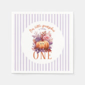 リトルカンプキン秋ファーストバースデーパーティー スタンダードカクテルナプキン (正面)