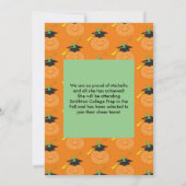 リトルカンプキン秋小学校の卒業式パーティー 招待状 (裏面)