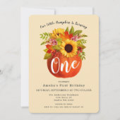 リトルカンプキン秋秋の第1誕生日 招待状 (正面)