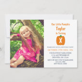 リトルカンプキン秋誕生日 招待状 (正面)