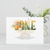 リトルカンプキン秋1st誕生日パーティの招待状 招待状 (スタンド正面)