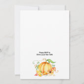 リトルカンプキン秋1st誕生日 招待状 (裏面)