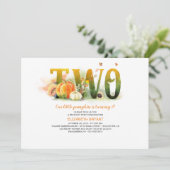 リトルカンプキン秋2nd誕生日パーティの招待状 招待状 (スタンド正面)