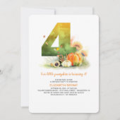 リトルカンプキン秋4th誕生日パーティの招待状 招待状 (正面)