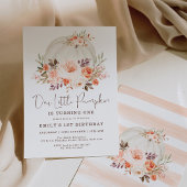 リトルカンプキン赤面ピーチ秋秋誕生日 招待状