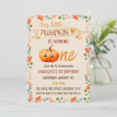 リトルカンプキン1stファーストバースデーパーティー秋 招待状 (スタンド正面)