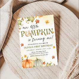 リトルカンプキン1st誕生日パーティの招待状 招待状