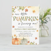 リトルカンプキン1st誕生日パーティの招待状 招待状 (スタンド正面)