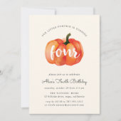 リトルカンプキン4番目の誕生日パーティーの招待 招待状 (正面)