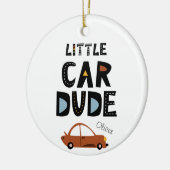 リトルカーダードファーストネームのクリスマス セラミックオーナメント (左)