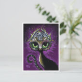 リトルガーディアンガーゴイル猫はがき ポストカード (スタンド正面)