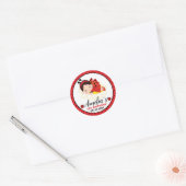 リトルガールラディバグ誕生日クラシックラウンドステッカー ラウンドシール (封筒)