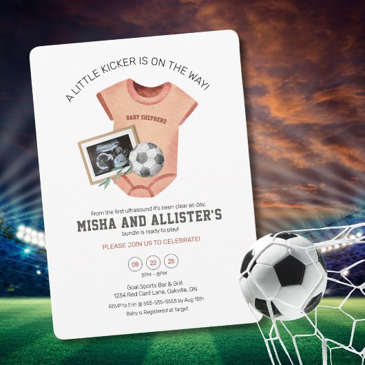 リトルキッカーベビーシャワー招待状 招待状