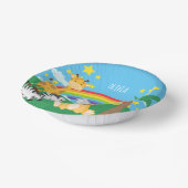 リトルキッズサファリジャングル動物とファーストネーム ペーパーボウル (傾斜あり)