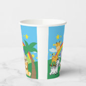 リトルキッズサファリジャングル動物とファーストネーム 紙コップ (左)