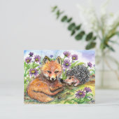 リトルキツネとハリネズミ ポストカード (スタンド正面)