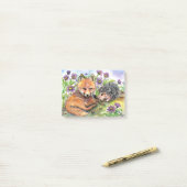 リトルキツネとヘッジホッグ ポストイット (デスク上)