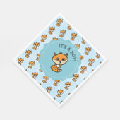 リトルキツネと森の友人ベビーシャワー スタンダードランチョンナプキン (角)