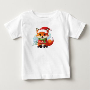 リトルキツネのクリスマスイブ ベビーTシャツ