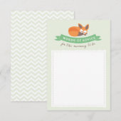 リトルキツネアドバイスカードベビーシャワーゲーム アドバイスカード (正面/裏面)