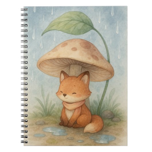 リトルキツネイン・ザ・レイン ノートブック (正面)