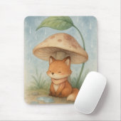 リトルキツネイン・ザ・レイン マウスパッド (マウス)