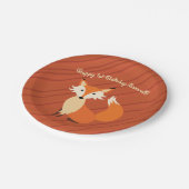 リトルキツネカラフルキュート1歳パーティーテーマ ペーパープレート (アングル)