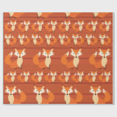 リトルキツネカラフルキュート1歳パーティーテーマ ラッピングペーパー (フラット)