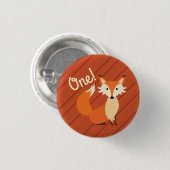 リトルキツネカラフルキュート1歳パーティーテーマ 缶バッジ (正面&裏面)