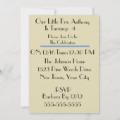 リトルキツネ子供の誕生日招待状 招待状 (裏面)