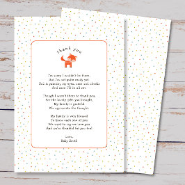 リトルキツネ感謝の詩のノート サンキューカード