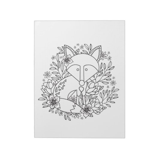 リトルキツネ着色シート ノートパッド (回転)