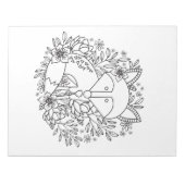 リトルキツネ着色シート ノートパッド (正面)