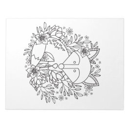 リトルキツネ着色シート ノートパッド