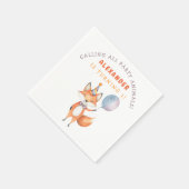 リトルキツネ誕生日パーティー スタンダードカクテルナプキン (角)