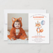 リトルキツネ誕生日パーティー 招待状 (正面)