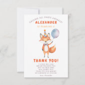 リトルキツネ3thバースデーパーティー サンキューカード (正面)