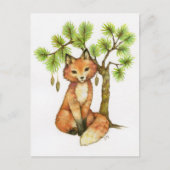 リトルキツネ – かわいい動物の絵はがき ポストカード (正面)