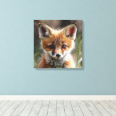 リトルキツネ キャンバスプリント (インサイチュ (ウッドフロア))